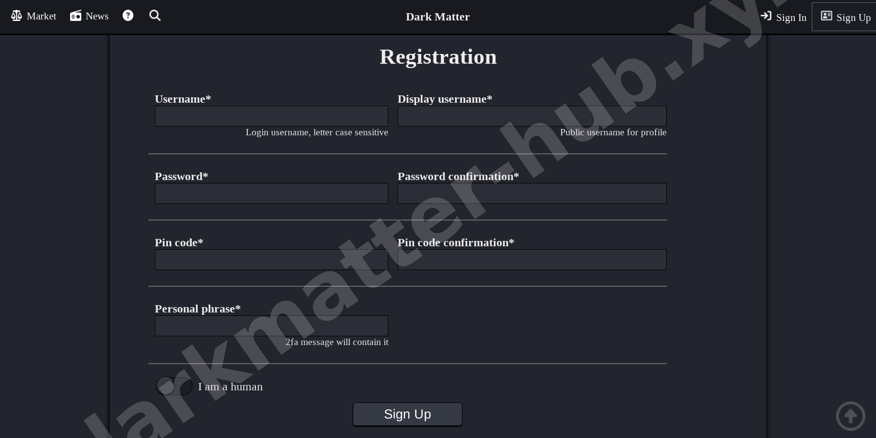 Registration Page